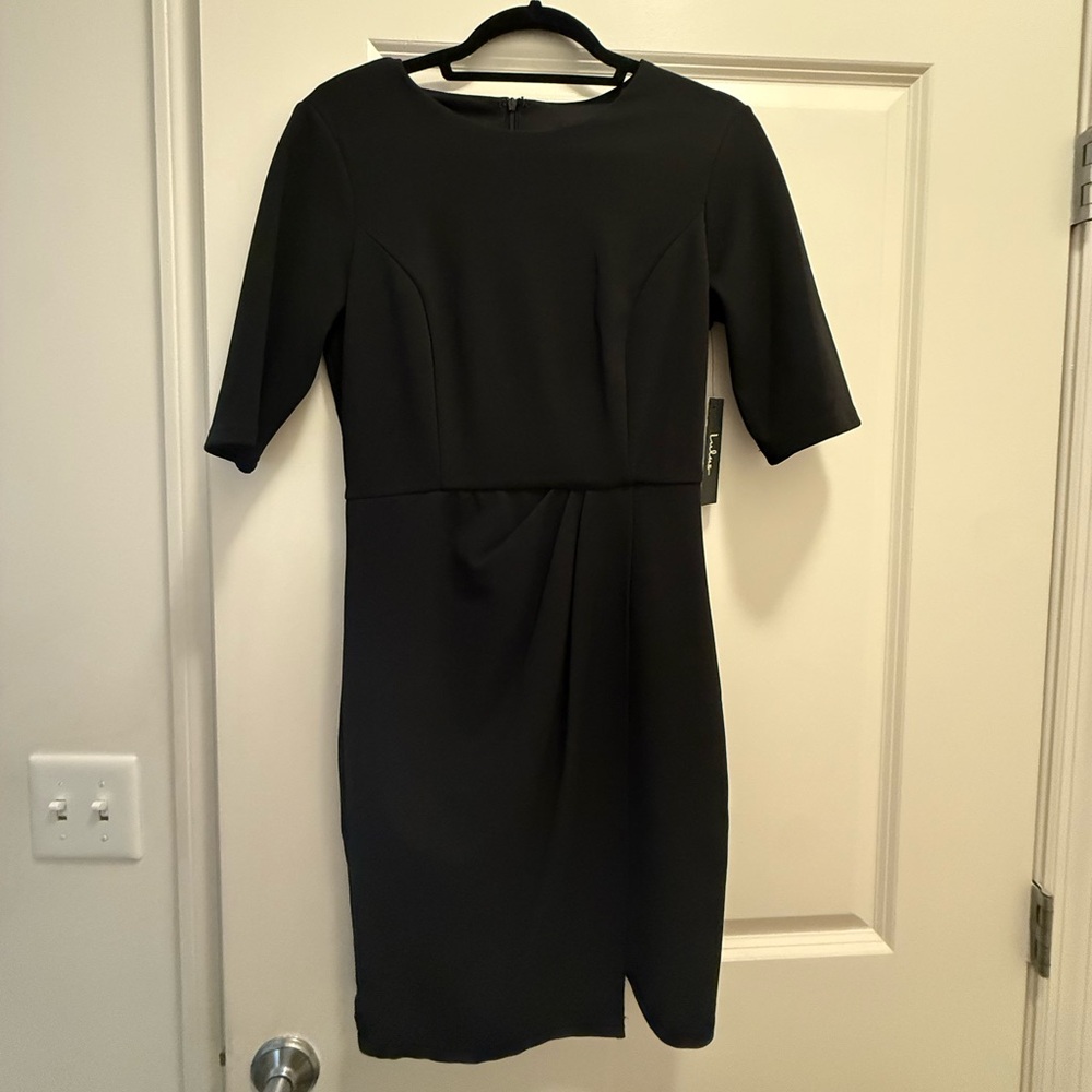 Lulu's Classic Black Short Sleeve Dress